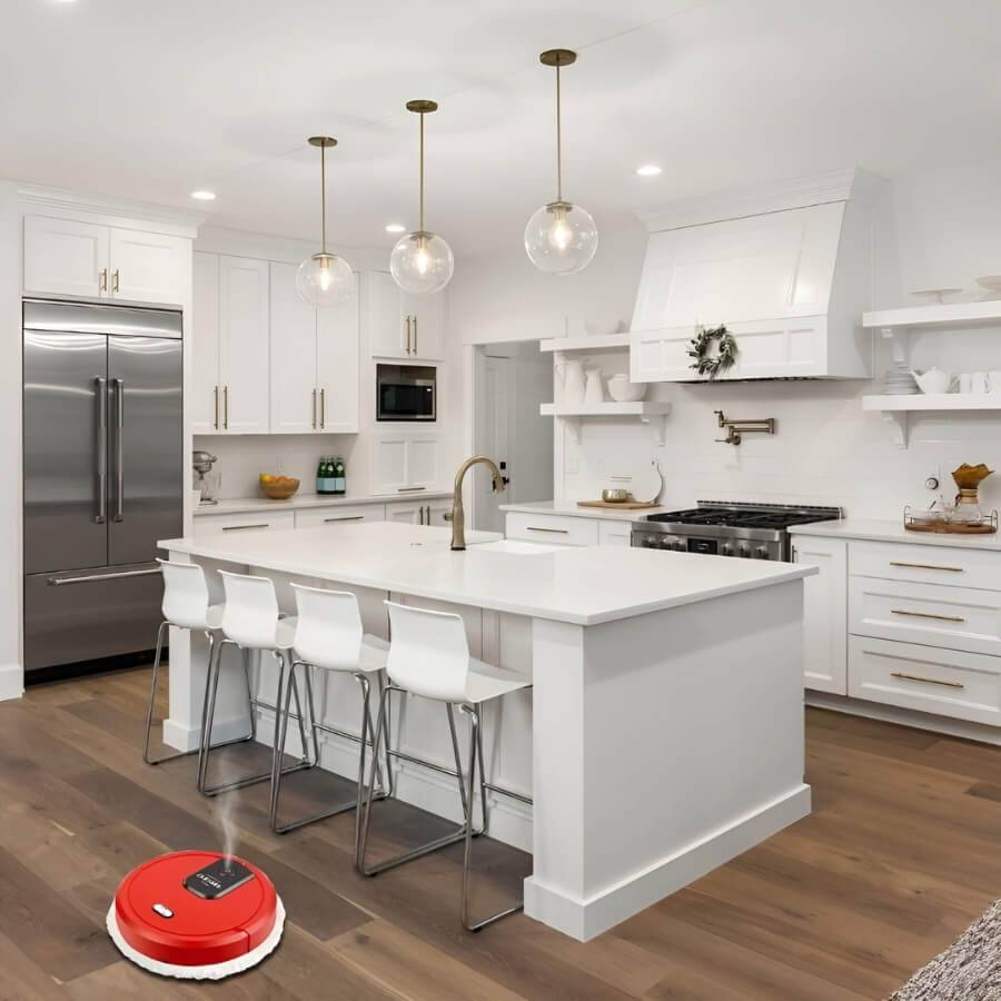 Circular Automatic Robot Mop for Floor Cleaning