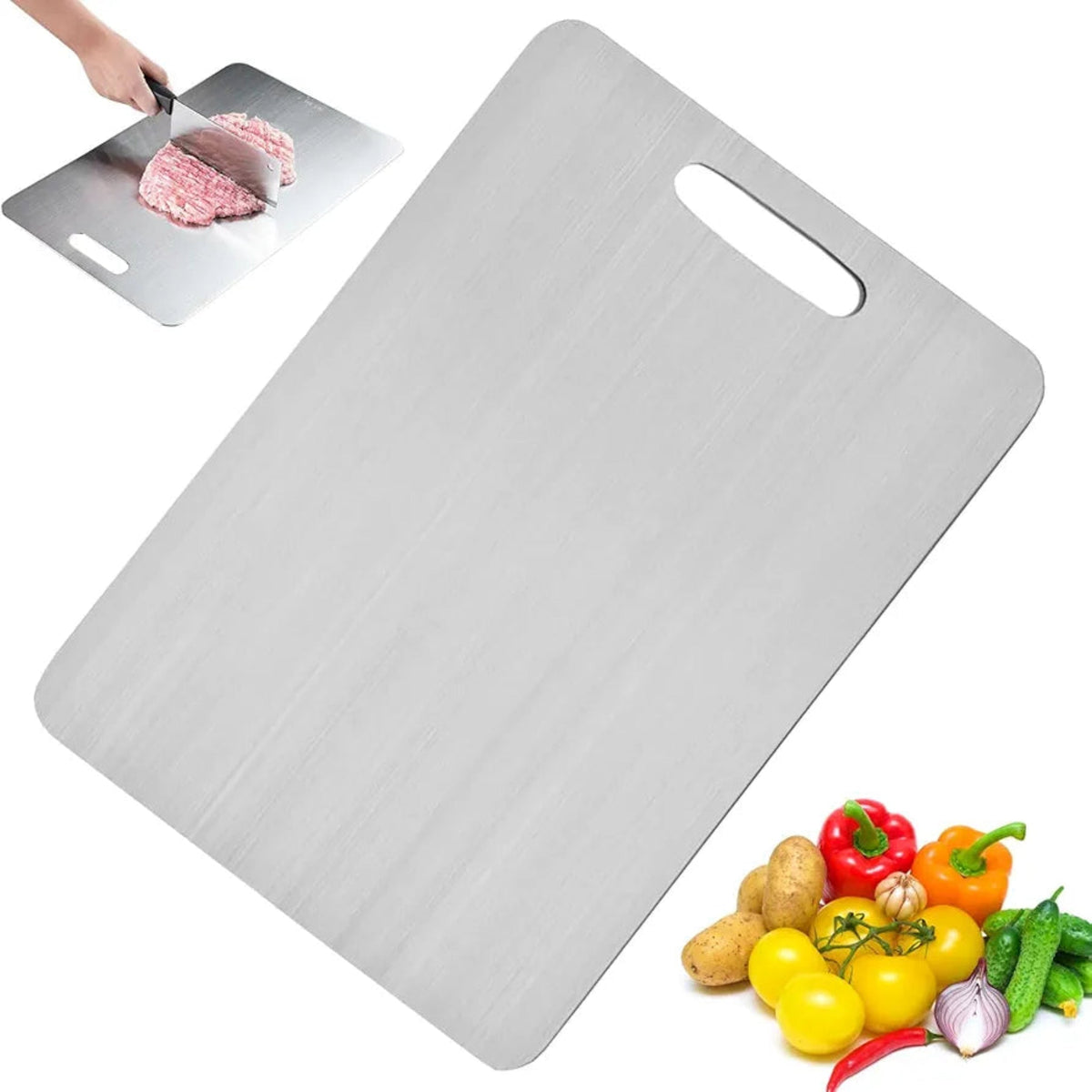 Stainless Steel Cutting Board for Durable Food Preparation