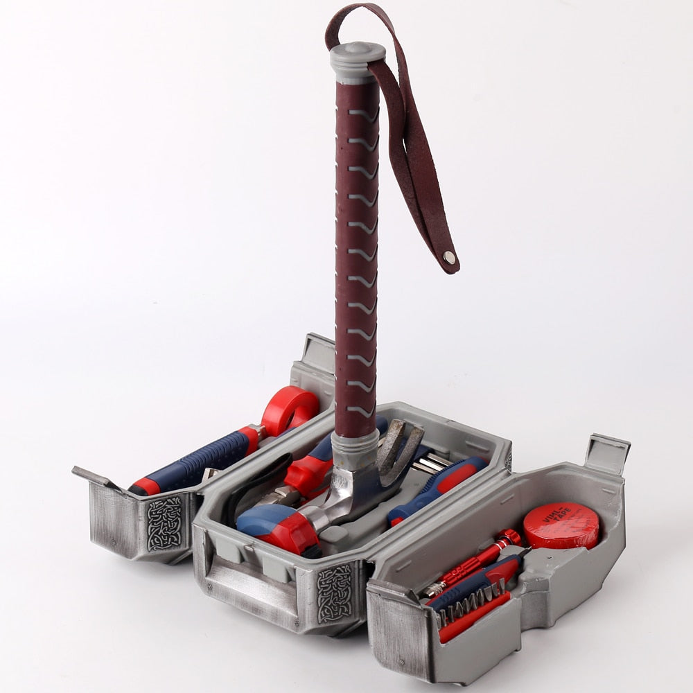 Hammer Shaped Tool Storage Box with Portable Handle