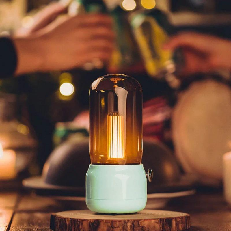 Vintage style table lamp with warm ambient light