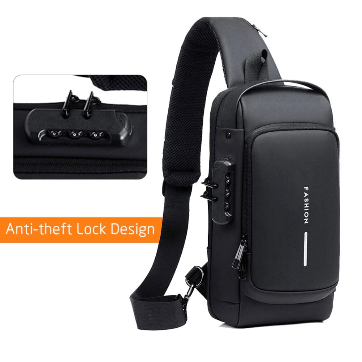 Men's Waterproof Shoulder Bag for Daily and Travel Use