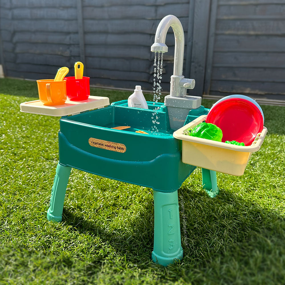 Interactive Kids Dishwasher Playset with Circulating Water Faucet