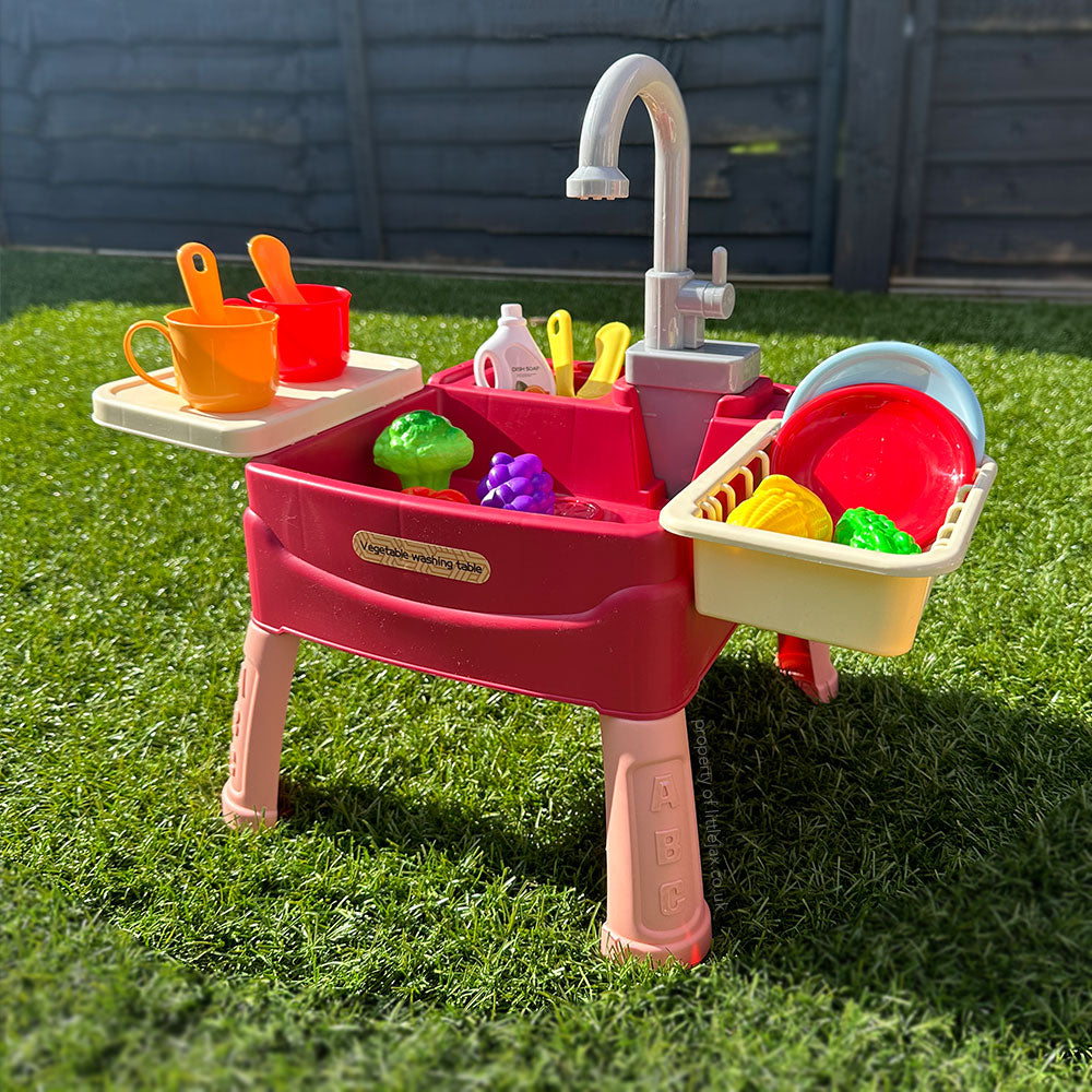 Interactive Kids Dishwasher Playset with Circulating Water Faucet