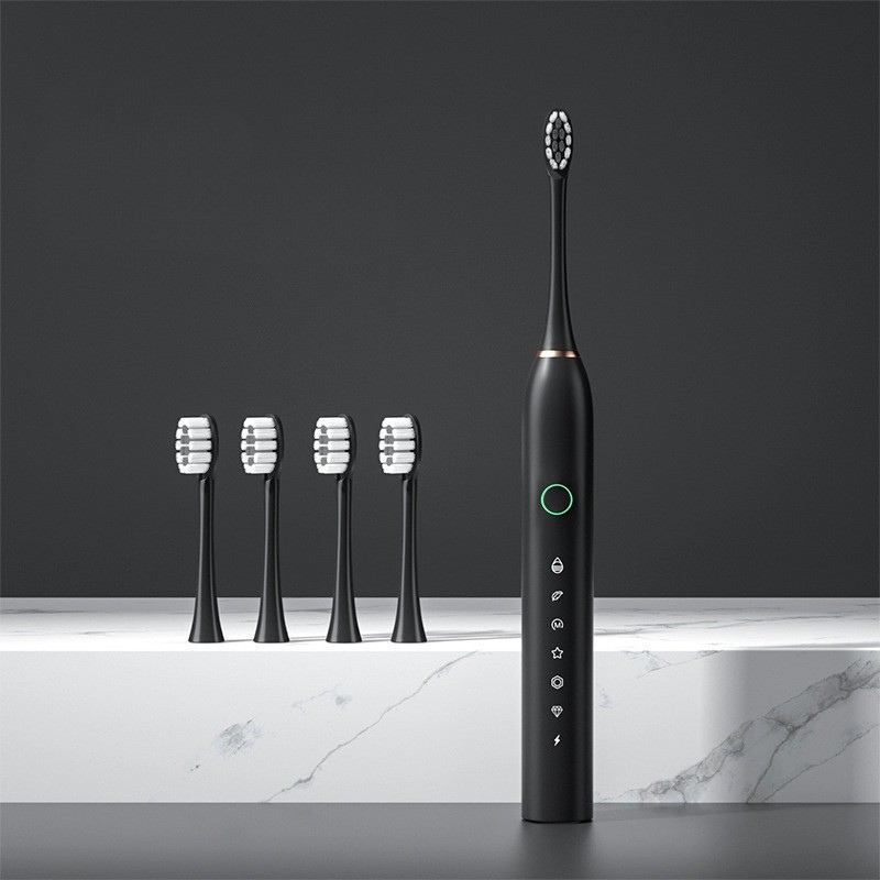 Rechargeable Electric Toothbrush with Multiple Brush Heads