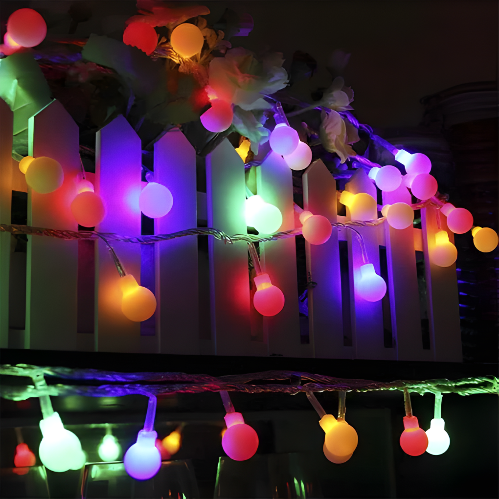 Solar Powered Outdoor String Lights for Garden and Patio Ambiance