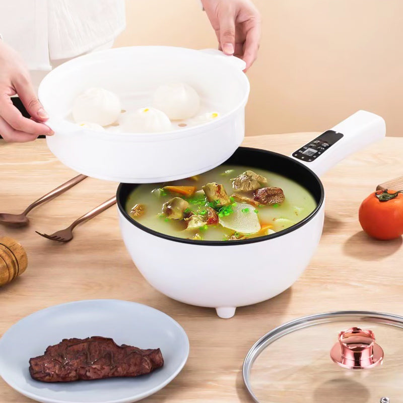 3L Electric Frying Pan with Steamer and Multi Cooking Functions