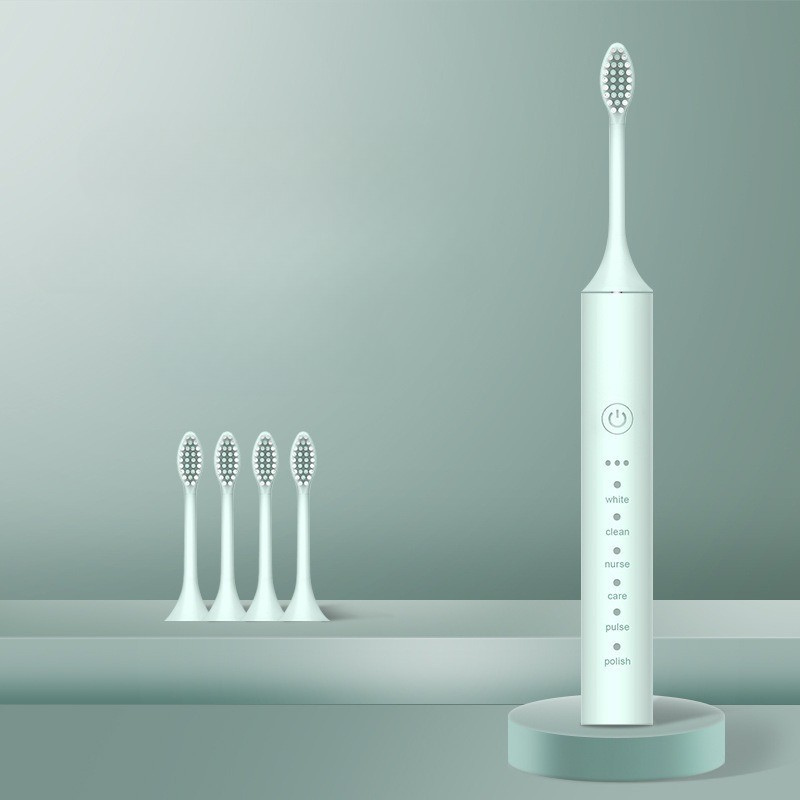 Rechargeable Electric Toothbrush with Multiple Brush Heads