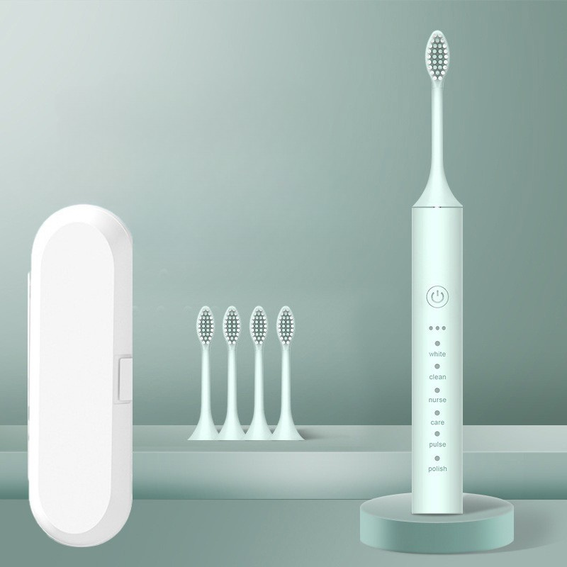 Rechargeable Electric Toothbrush with Multiple Brush Heads
