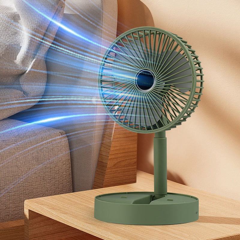 Telescopic Folding Table Fan with Adjustable Height