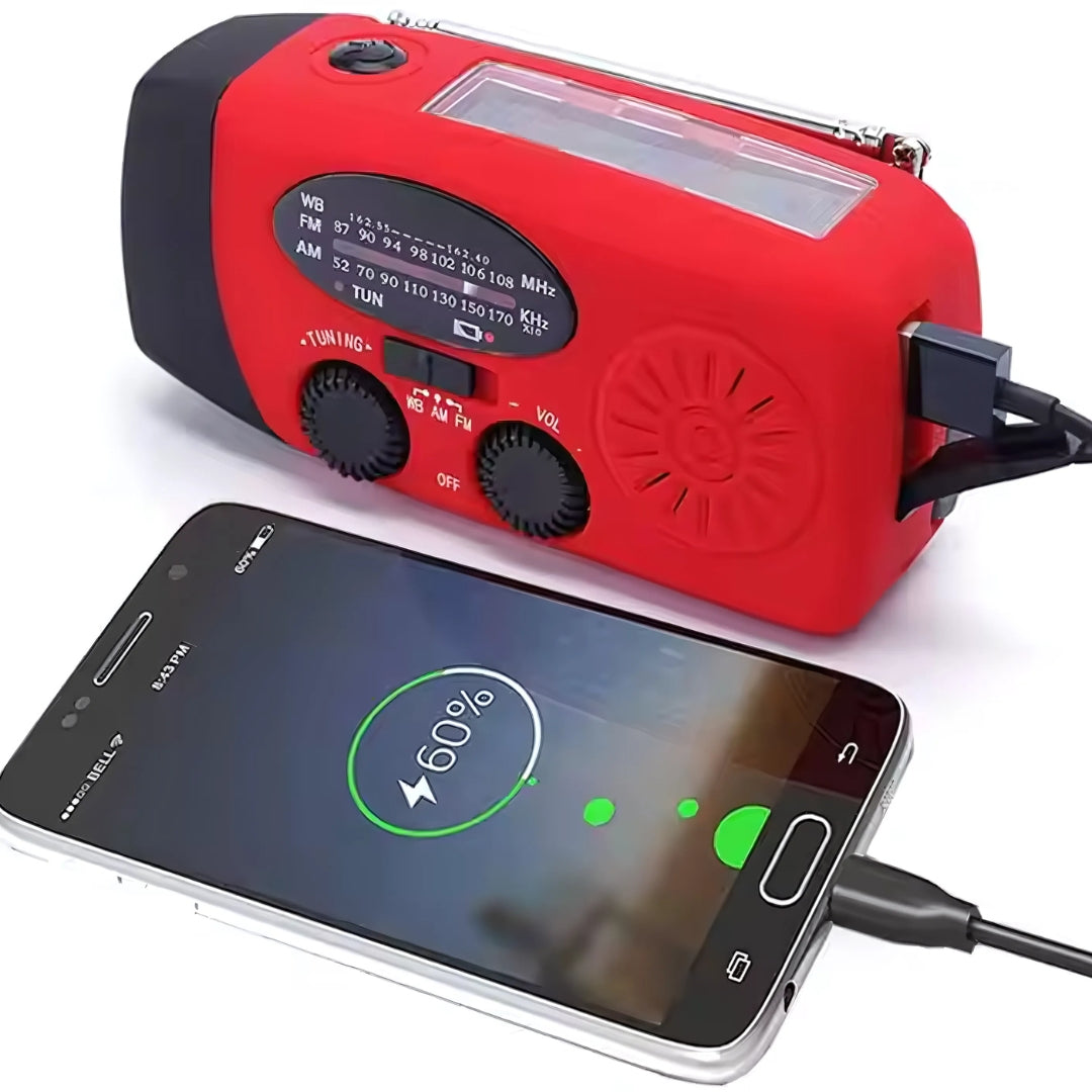 Portable Emergency Radio with Powerbank and SOS