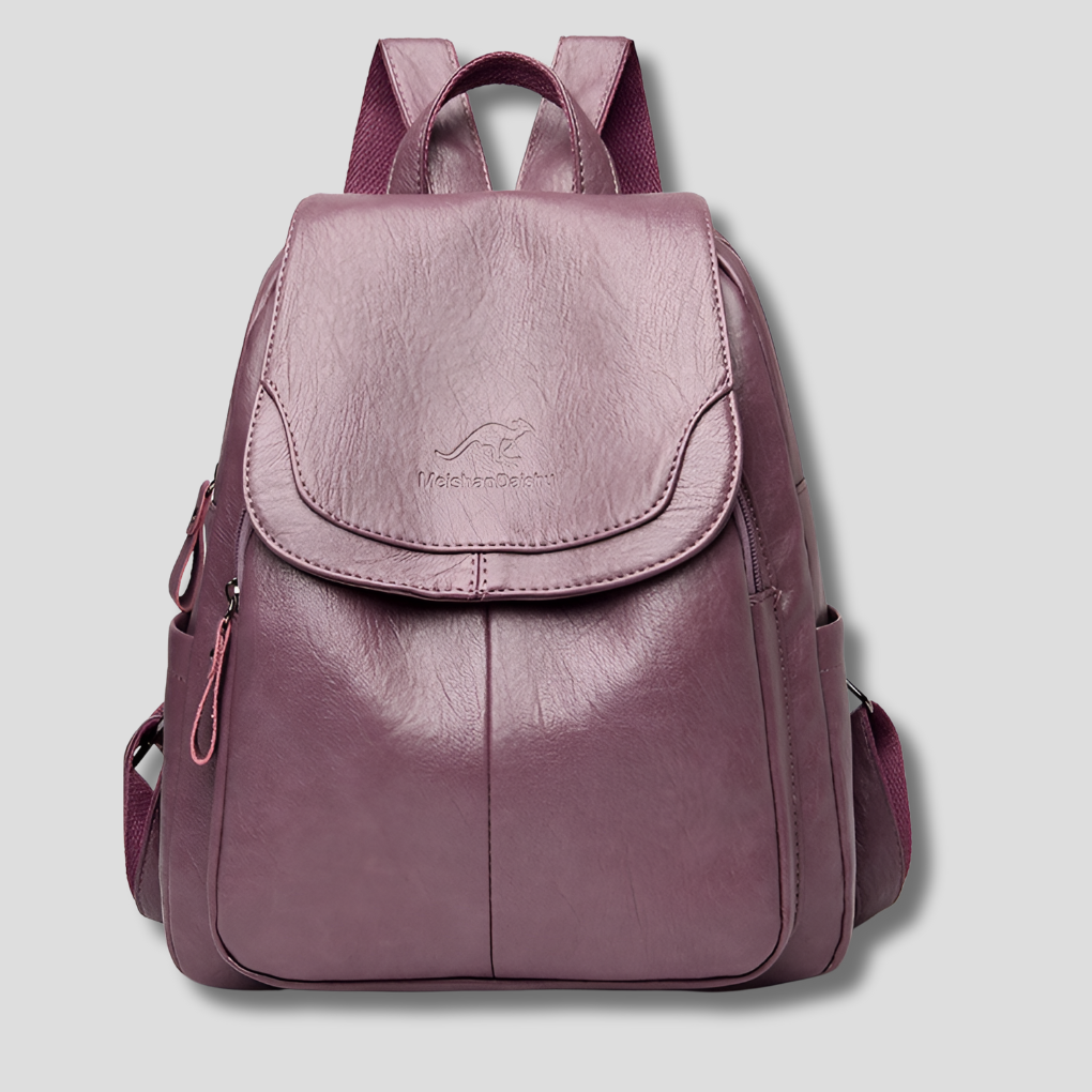 Stylish Anti-Theft Leather Backpack for Women