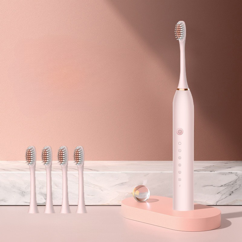 Rechargeable Electric Toothbrush with Multiple Brush Heads