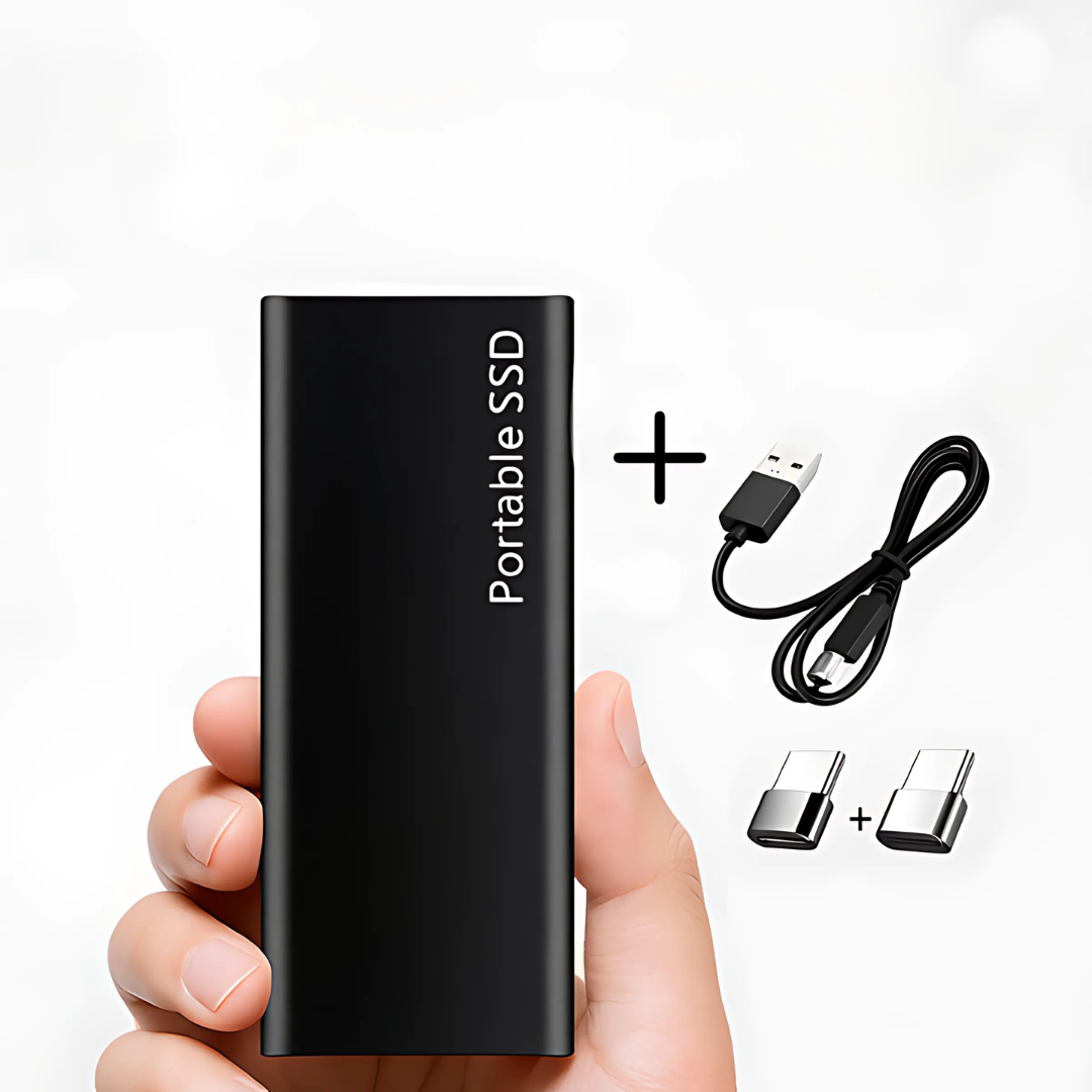 Slim 64GB External USB-C Hard Drive with Portable Design