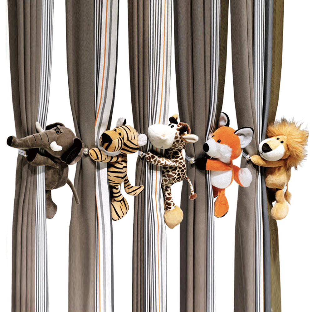 Plush Animal Curtain Tiebacks for Kids Room
