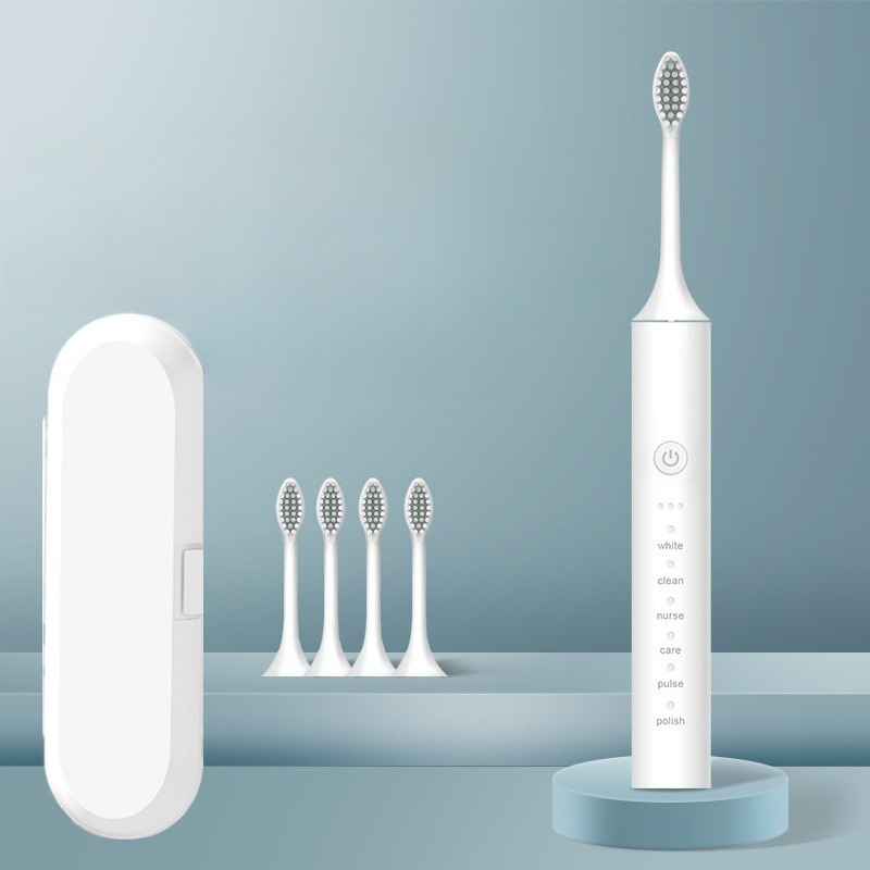 Rechargeable Electric Toothbrush with Multiple Brush Heads