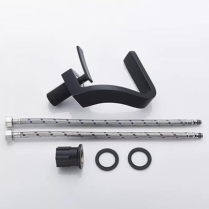 Hot and Cold Curved Faucet - Deck Mounted Waterfall