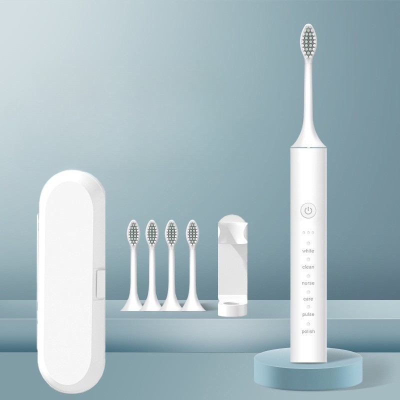 Rechargeable Electric Toothbrush with Multiple Brush Heads