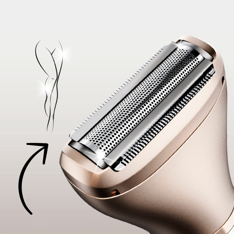 Electric Lady Shaver with Dual-Head Wet and Dry Use