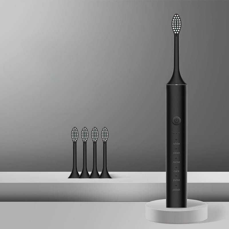 Rechargeable Electric Toothbrush with Multiple Brush Heads