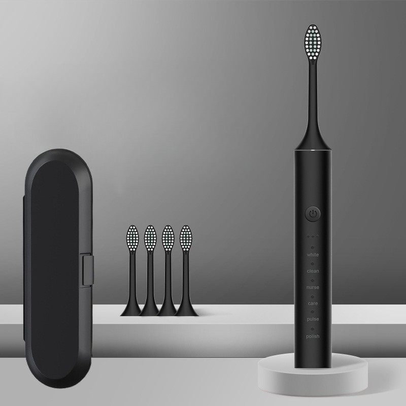 Rechargeable Electric Toothbrush with Multiple Brush Heads