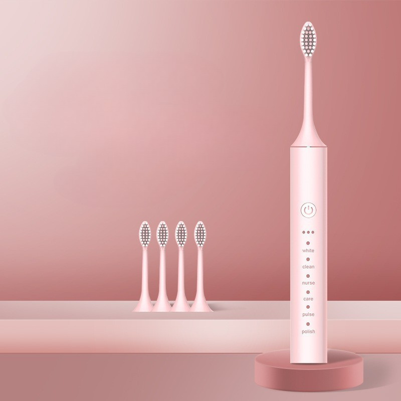 Rechargeable Electric Toothbrush with Multiple Brush Heads