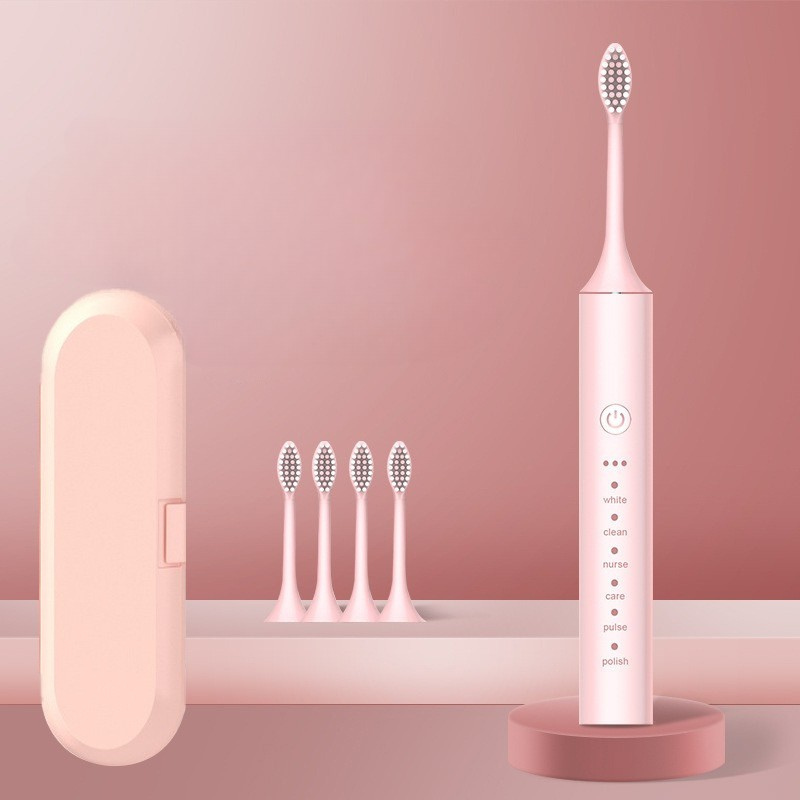 Rechargeable Electric Toothbrush with Multiple Brush Heads