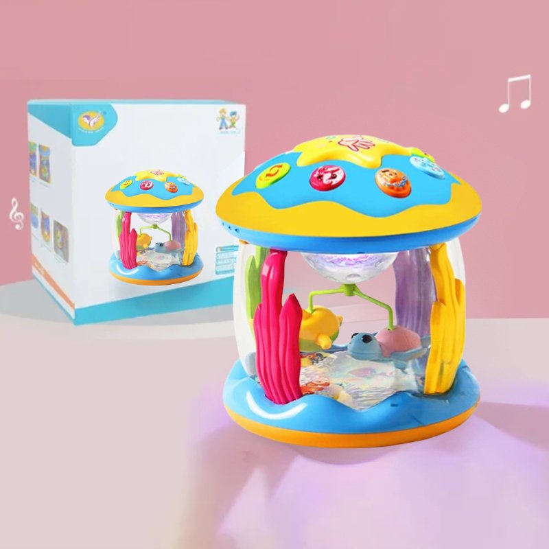 Sensory Baby Drum Toy with Lights and Music