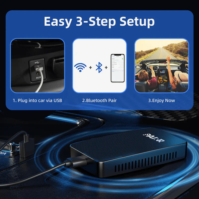 Wireless CarPlay Android Auto Box with Streaming