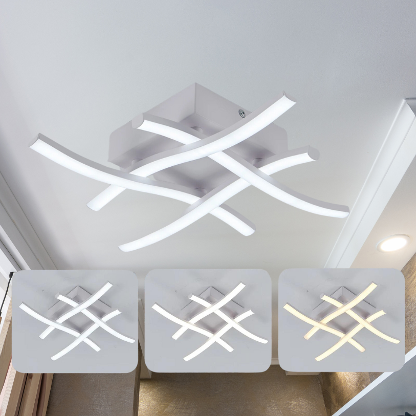 Criss-cross Style Dimmable LED Ceiling Light with 3 Color Modes