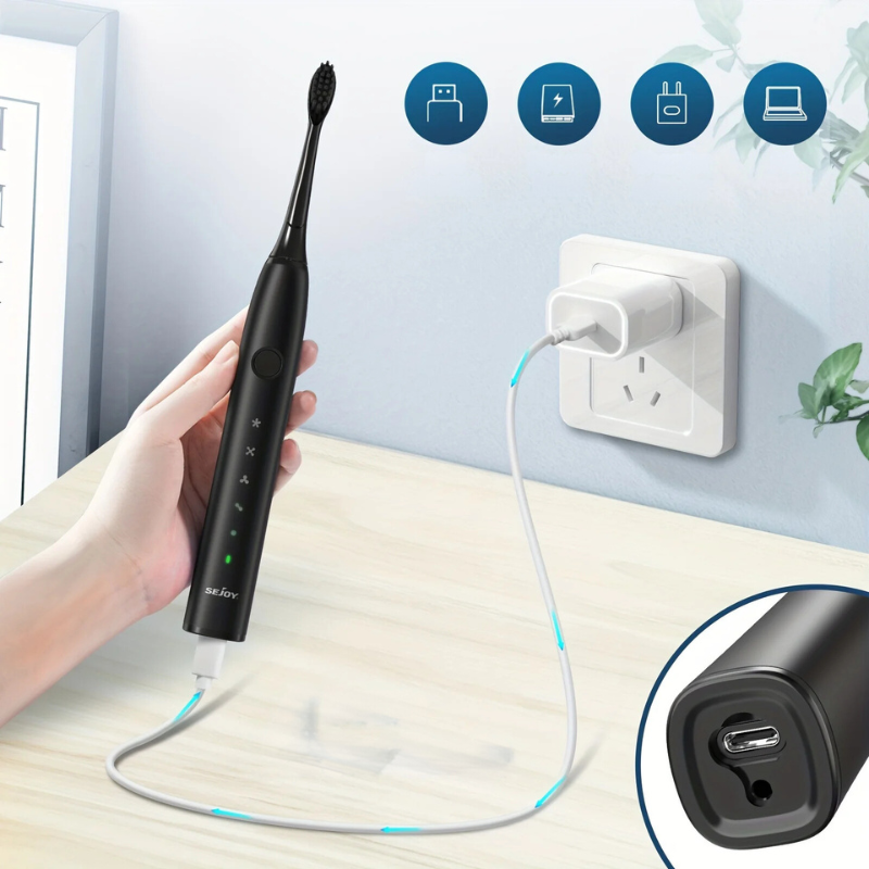 Rechargeable Sonic Toothbrush with Multiple Cleaning Modes