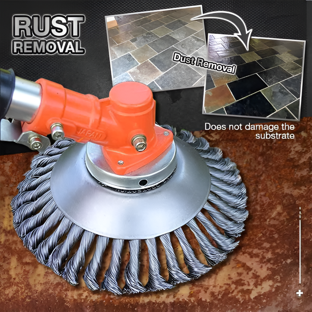 Carbon Steel Weed Brush Trimmer for Garden and Driveway Cleaning