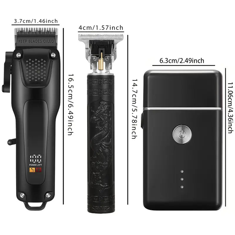Professional Hair and Beard Grooming Kit with LED Display