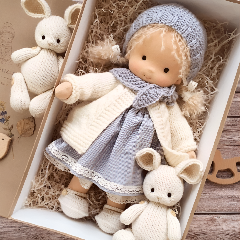 Handmade Waldorf Cuddly Doll for Kids