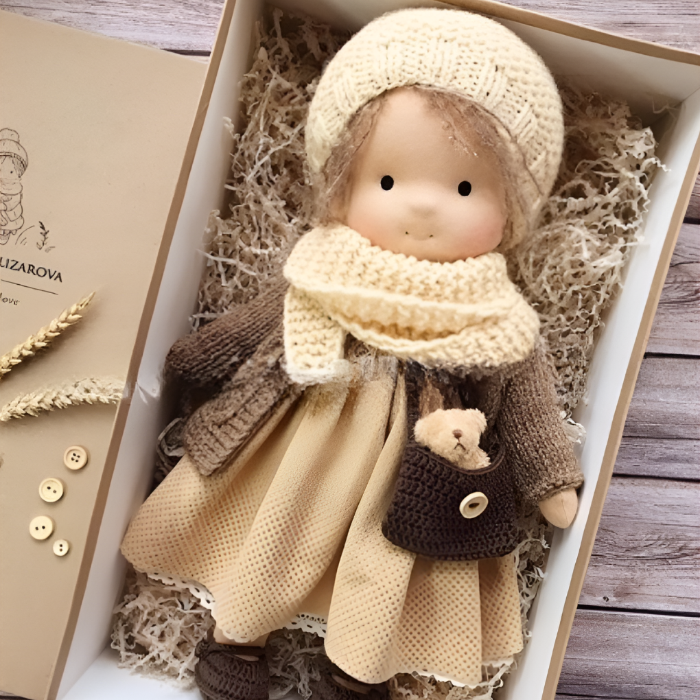 Handmade Waldorf Cuddly Doll for Kids