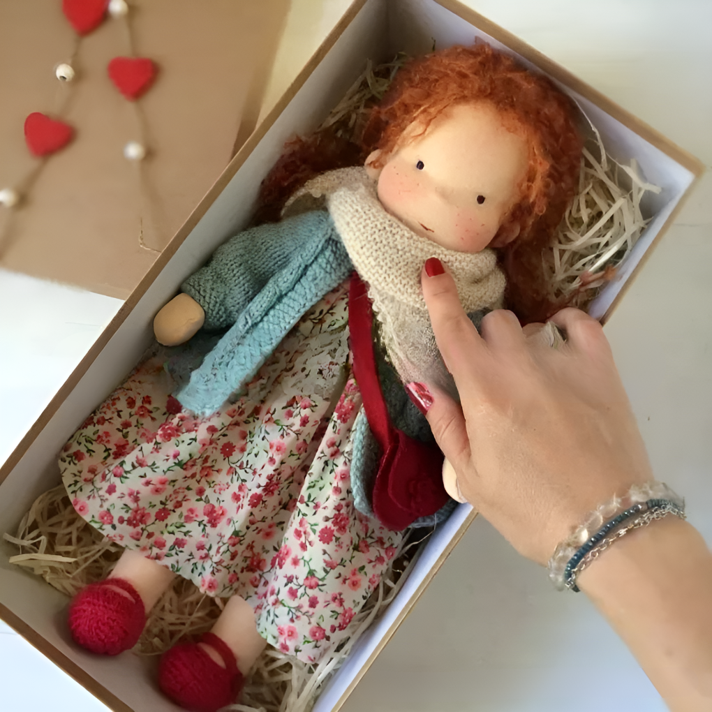 Handmade Waldorf Cuddly Doll for Kids