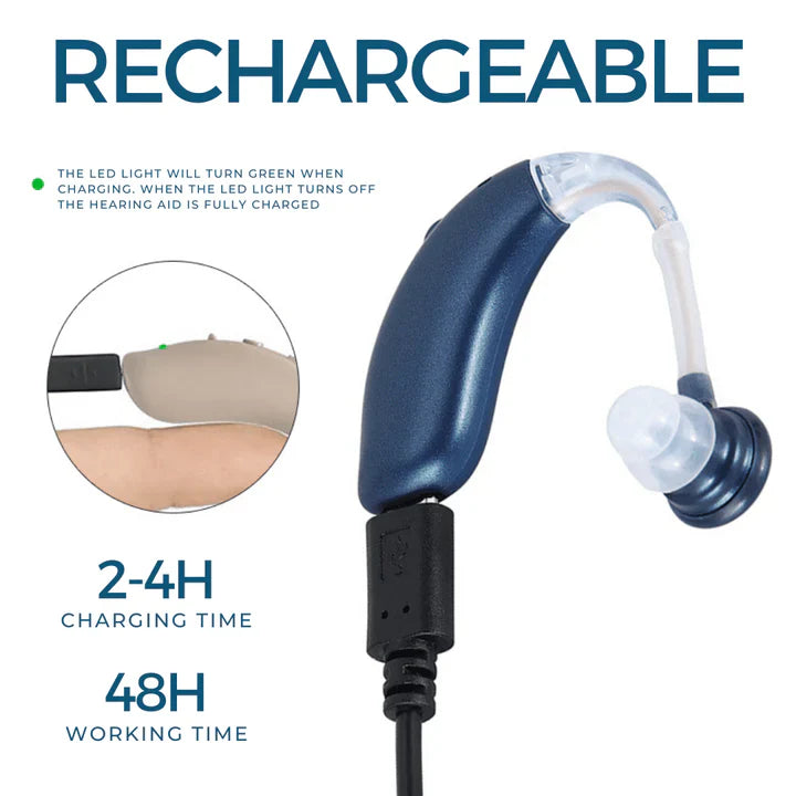 Rechargeable Universal Hearing Aid with App Support