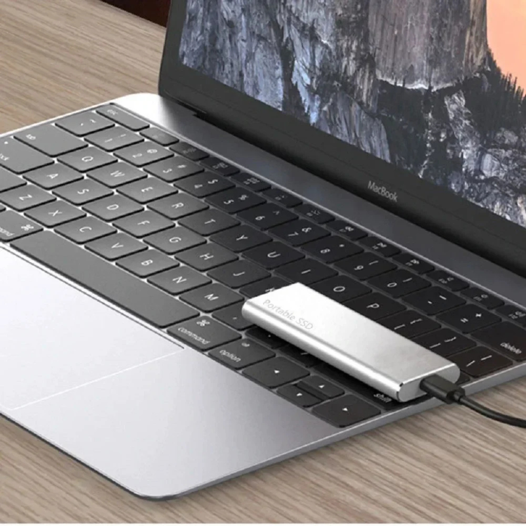Slim 64GB External USB-C Hard Drive with Portable Design
