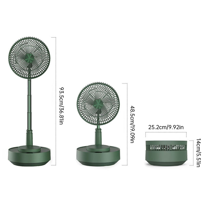 Telescopic Folding Table Fan with Adjustable Height