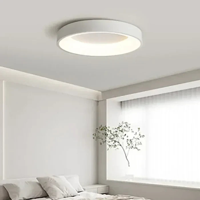 Round Scandinavian LED Ceiling Light with Modern Finish