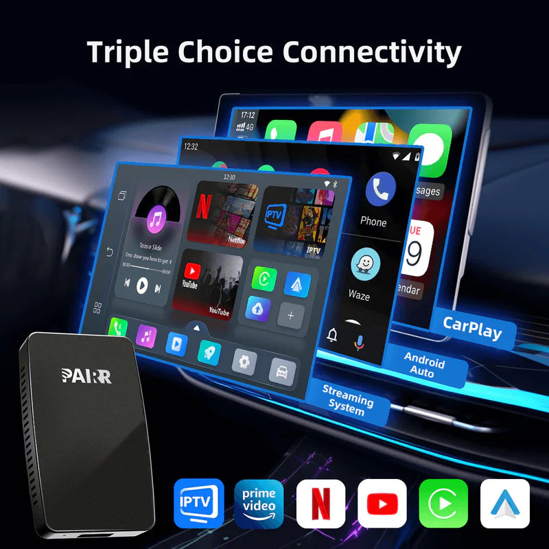 Wireless CarPlay Android Auto Box with Streaming