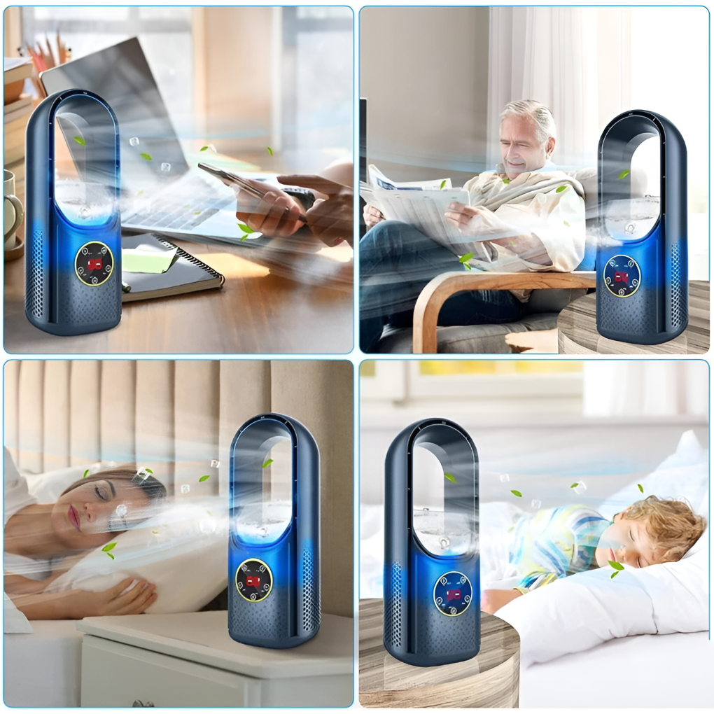 Blade Free Portable Air Conditioner for Quiet Home Cooling
