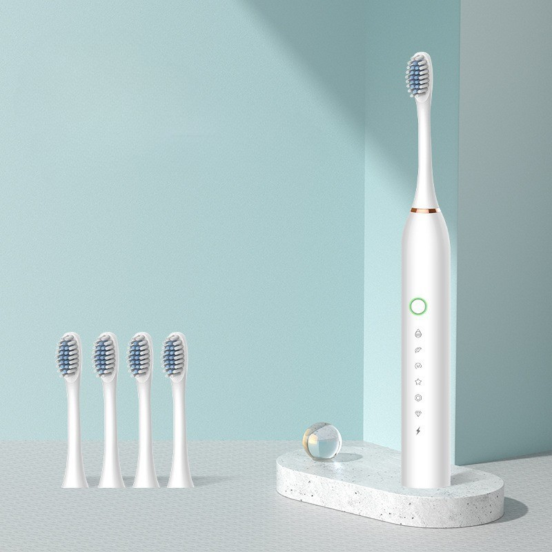 Rechargeable Electric Toothbrush with Multiple Brush Heads