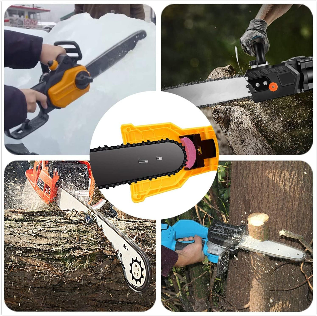 Chainsaw Teeth Sharpener with Angle Guide