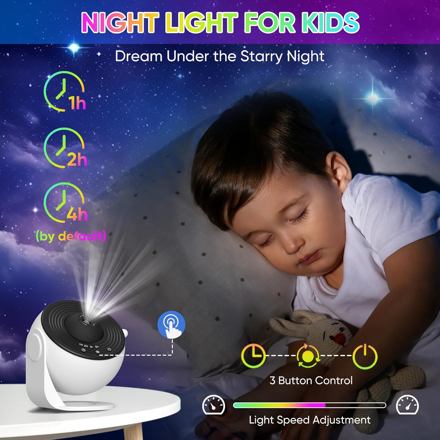 Galaxy Projector Star Light with 360Â° Rotating HD Films