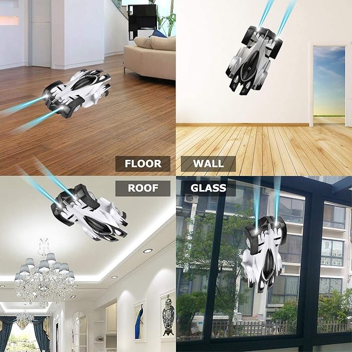 RC Wall-Climbing Stunt Car Toy with Remote Control