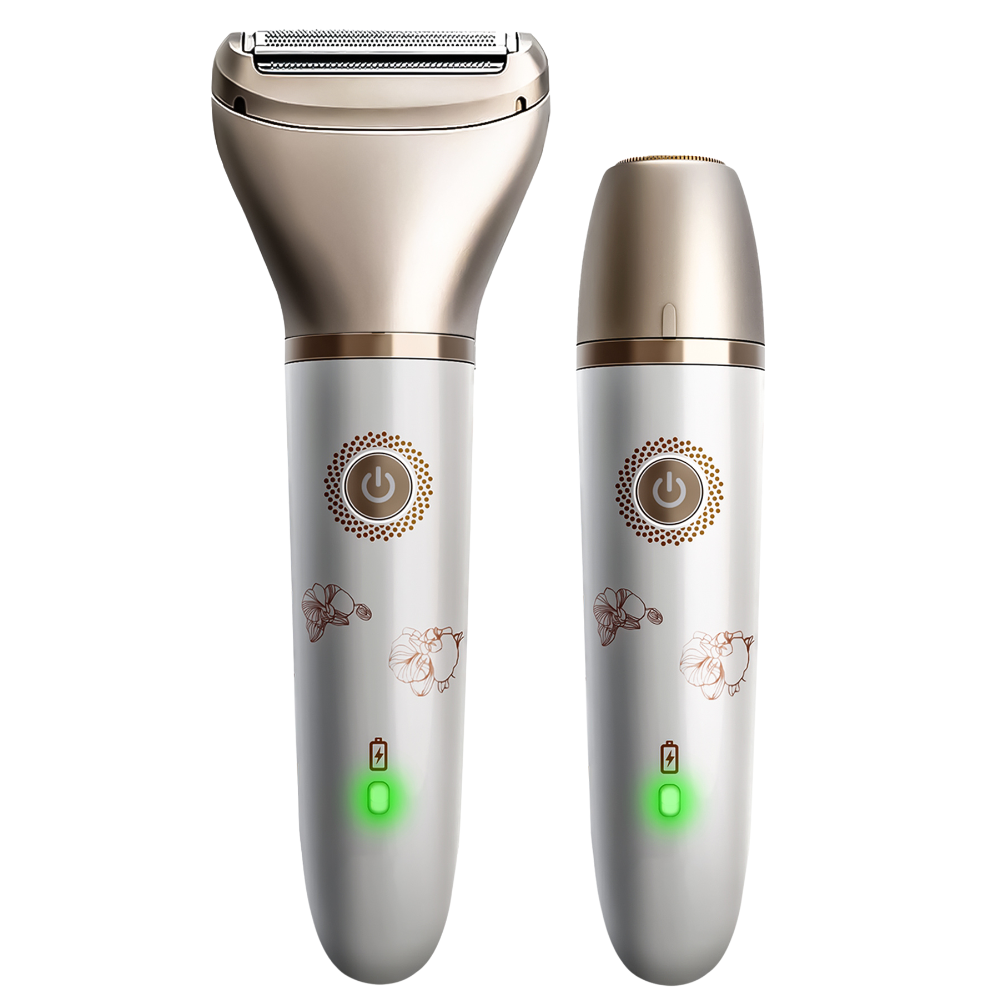 Electric Lady Shaver with Dual-Head Wet and Dry Use