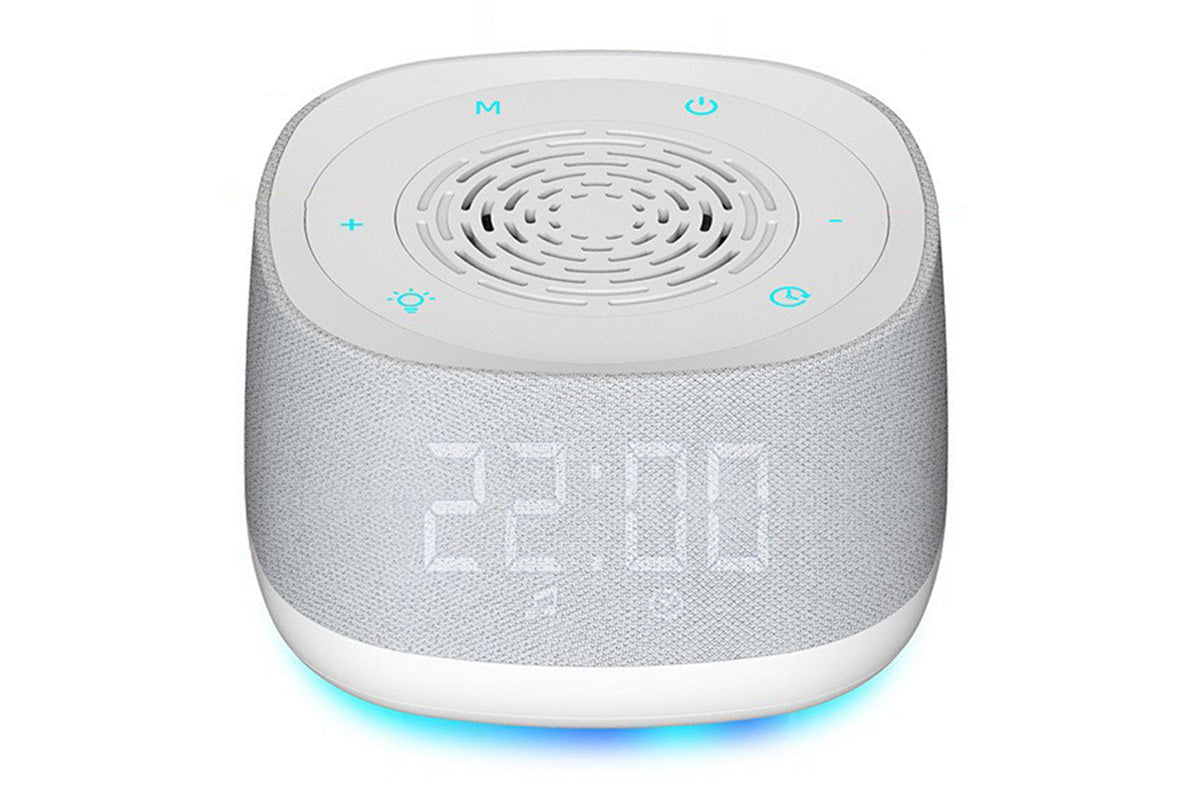 White Noise Sound Machine with Alarm Clock and Breathing Light