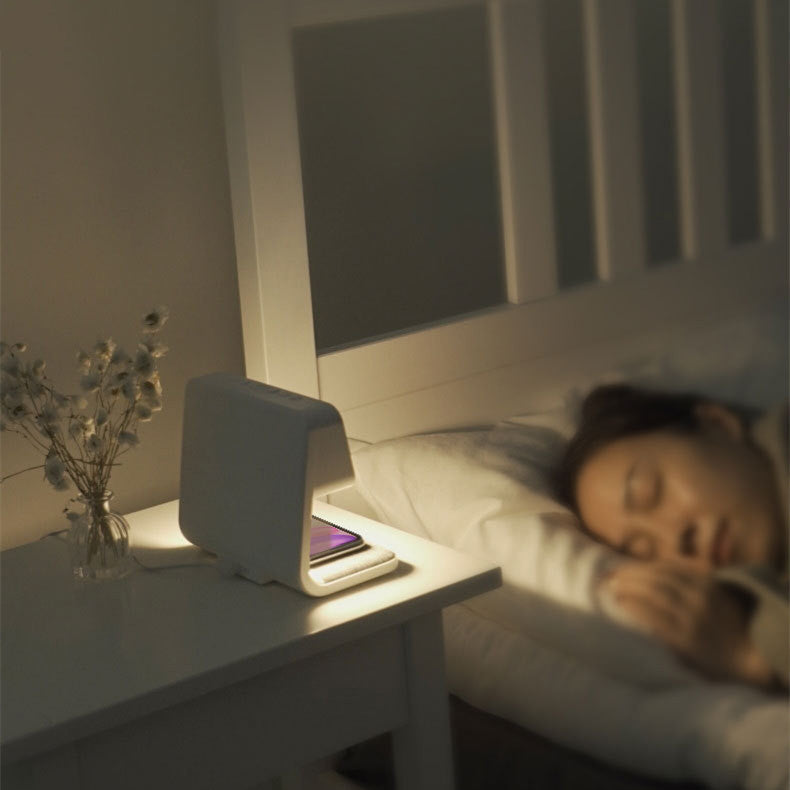 Digital 3-in-1 Bedside Lamp with Wireless Charger