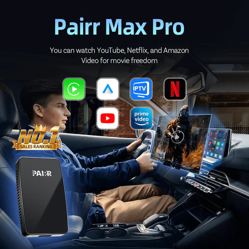 Wireless CarPlay Android Auto Box with Streaming