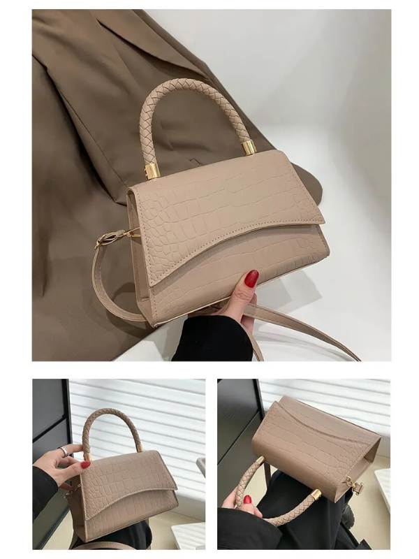 Elegant Leather Handbag with Top Handle